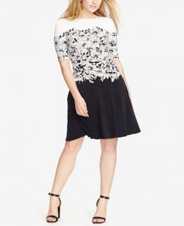 Lauren Ralph Lauren Plus Size Floral Print Jersey Dress   Dresses