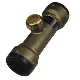SharkBite 1 1/4 in. x 1 1/4 in. x 3/4 in. Brass Push to Connect Reducer Tee SB03353522
