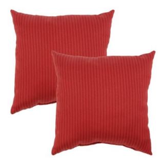 Hampton Bay Chili Solid Outdoor Throw Pillow (2 Pack) 7050 02002600