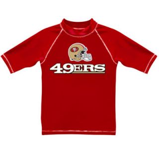 San Francisco 49ers Youth Arch Logo Short Sleeve Rashguard   Scarlet