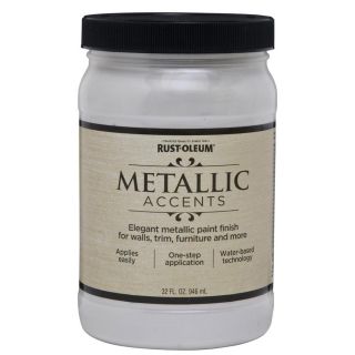 Rust Oleum American Accents White Pearl Gloss Metallic Latex Interior Paint (Actual Net Contents 32 fl oz)