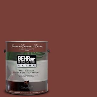 BEHR Premium Plus Ultra 1 Gal. #PPU2 2 Red Pepper Eggshell Enamel Interior Paint 275301