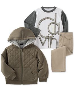 Calvin Klein Little Boys 3 Piece Jacket, Tee & Pants   Kids & Baby