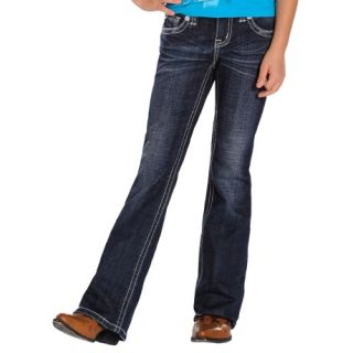 Rock & Roll Cowgirl Rhinestone Trimmed Pocket Jeans (For Girls) 7964J 68