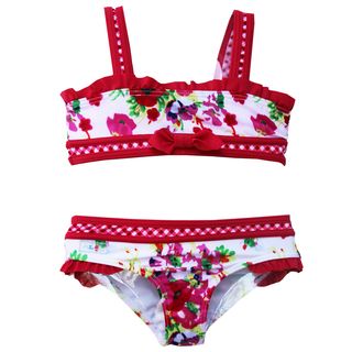 Azul Swimwear Girls Think Pink Bandeau Bikini Swimsuit   16714187