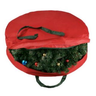 Elf Stor Supreme Canvas Holiday Christmas Wreath Storage Bag For 30" Wreaths