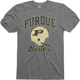 Purdue Boilermakers Youth Heather Grande Football Ringspun T Shirt   Ash