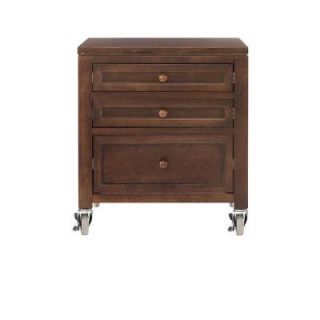 Home Decorators Collection Craft Space 21 in. W Sequoia 3 Drawer Cart 1606000960