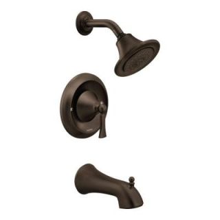 MOEN Wynford Posi Temp Single Handle 1 Spray Tub and Shower Faucet in Oil Rubbed Bronze T4503ORB