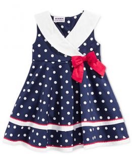 Blueberi Boulevard Baby Girls Dot Print Sailor Dress   Kids & Baby