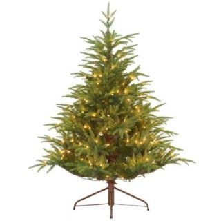 4.5 ft. Feel Real Fraser Grande Artificial Christmas Tree with 250 Clear Lights PEFG4 308 45