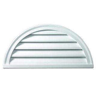 Fypon 60 in. x 30 in. x 2 in. Polyurethane Functional Half Round Louver Gable Vent FHRLV60X30