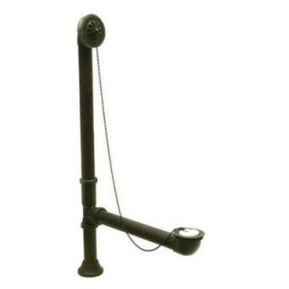 Kingston Brass Claw Foot 1 1/2 in. O.D. Brass Leg Tub Drain with Chain and Stopper in Oil Rubbed Bronze HCC2095