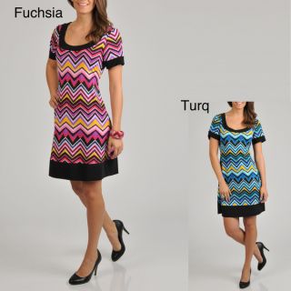Tiana B Womens Zigzag Printed Mod Dress   14292636  