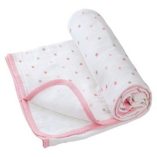 aden & anais oh girl Stroller Baby Blanket   Pink/White