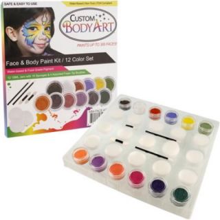 12  10ml PRIMARY COLORS FACE PAINTING KIT Paint Set Kid
