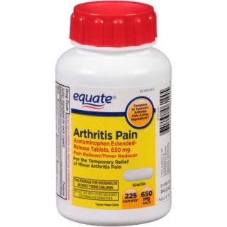 Equate Arthritis Pain Acetaminophen Pain Reliever/Fever Reducer Extended Release Caplets, 650mg, 225 count