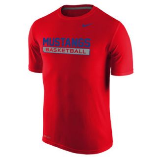 SMU Mustangs Nike Basketball Legend Practice Performance T Shirt   Red