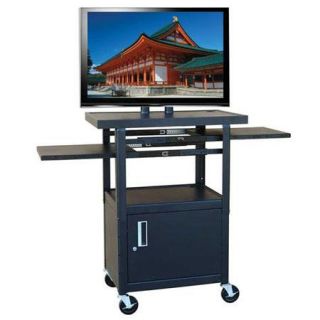 Hamilton Buhl PLCAB4226E Wide Body Flat Panel TV Cart with Locking Cabinet PLCAB4226E