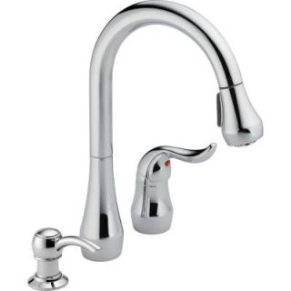 Peerless Apex Single Handle Pull Down Sprayer Kitchen Faucet with Soap Dispenser in Stainless P188102LF SSSD