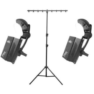 2 CHAUVET LX10 LED Moon Flower Light Effect LX 10 Scanners + CH 06 Tripod Stand