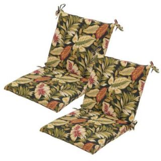 Hampton Bay Twilight Palm Mid Back Outdoor Chair Cushion (2 Pack) DISCONTINUED 7410 02001300