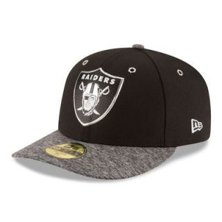 Oakland Raiders New Era 2016 NFL Draft Shadow Tech Low Profile 59FIFTY Fitted Hat   Black/Heathered Gray