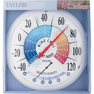 Taylor 13.25" Wind Chill/Heat Indoor/Outdoor Thermometer (6751))   Weather Tracking