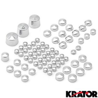 Krator® 2000 2006 Harley Softail Twin Cam Chrome Bolts Toppers Covers Custom Motorcycle Cruisers Frame Bolts Accessories Parts