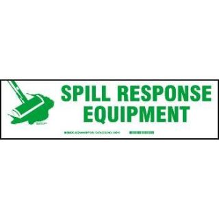 "Spill Response Equipment" Self adhesive Cabinet Label