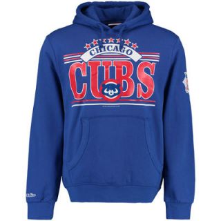 Chicago Cubs Mitchell & Ness Take Your Base Pullover Hoodie   Royal