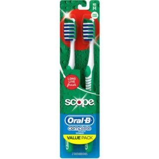 Oral B Complete Fresh Scope Scented Medium Bristle Toothbrush, 2 Count