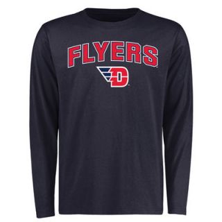 Dayton Flyers Proud Mascot Long Sleeve T Shirt   Navy