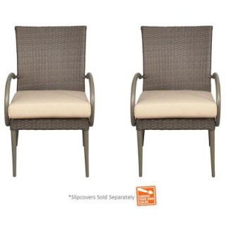 Hampton Bay Posada Patio Dining Arm Chair with Cushion Insert (2 Pack) (Slipcovers Sold Separately) 153 120 ACHR PR NF