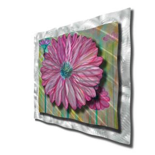Zinnia by Ash Carl Original Painting on Metal Plaque by All My Walls