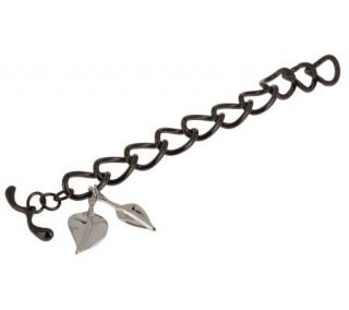 As Is RLM Studio Hematine Chain Bracelet with Sterling Leaves —