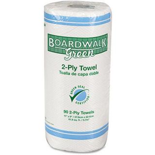 Boardwalk Green 2 Ply Paper Towels, 90 sheets, 30 rolls