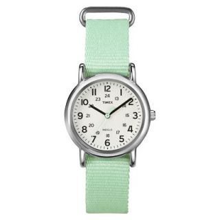 Womens Timex Weekender™ Mid Size Slip Thru 18mm Strap Watch   Green