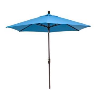 RST Brands Courtyard 9 ft. Patio Umbrella in Powder Blue OP MKT990 PBL
