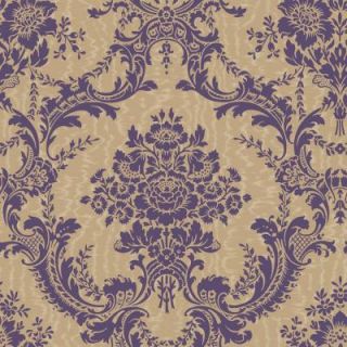 The Wallpaper Company 8 in. x 10 in. Antoinette Damask Red Wallpaper Sample WC1287306S
