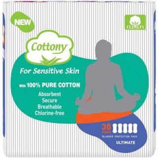 Cottony Ultimate Incontinence Pads, 30 count