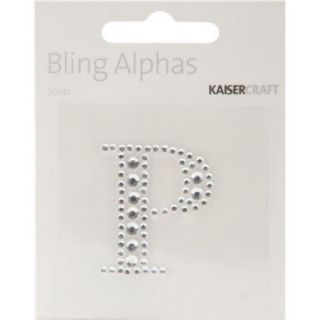 Bling Alphas Self Adhesive Rhinestone Letter 1.375" Silver Crystal P