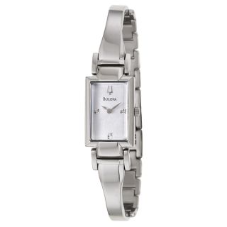 Bulova Womens 96L152 Metallic Silver Stainless Steel Quartz Watch