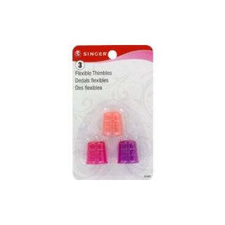 Singer 00480 Sew Cute Flexible Thimble, 3 Pack Multi Colored