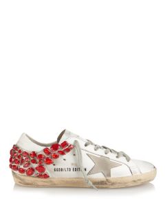 Super Star crystal embellished leather trainers  Golden Goose Deluxe Brand US