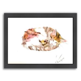 Resting Cat Framed Painting Print by Americanflat