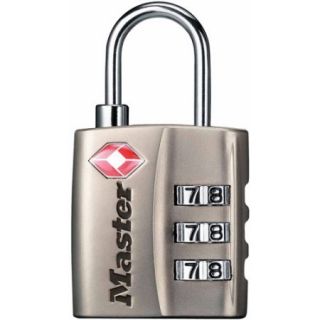 Master Lock 4680DNKL Nickel Finish TSA Accepted Luggage Padlocks