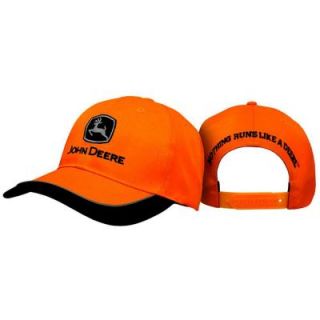 John Deere Men's One Size 6 Panel Twill Hat/Cap in Blaze Orange 13080241BK00