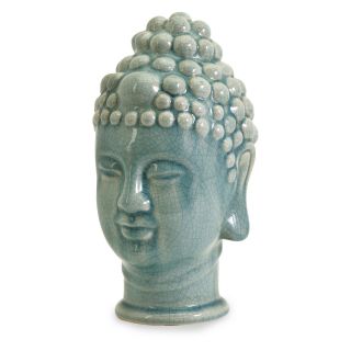 IMAX 11.5H in. Taibei Ceramic BuddaHead   Sculptures & Figurines