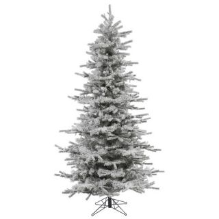 Vickerman 7.5 Flocked Slim Sierra Christmas Tree